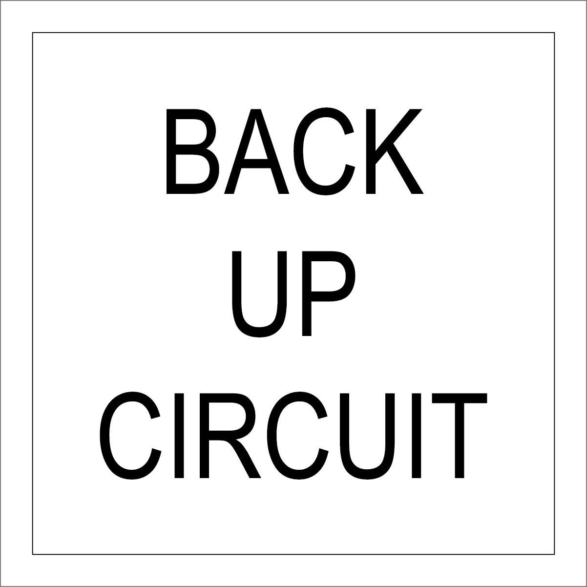 Back Up Circuit - White and Black