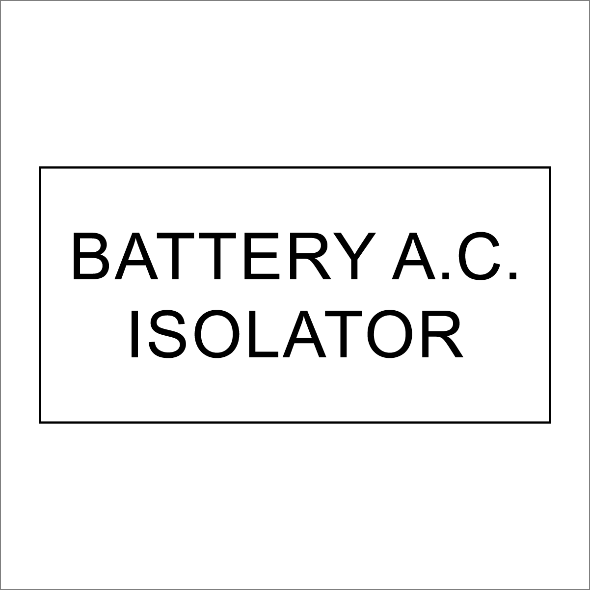 Battery A.C. Isolator