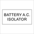 Battery A.C. Isolator