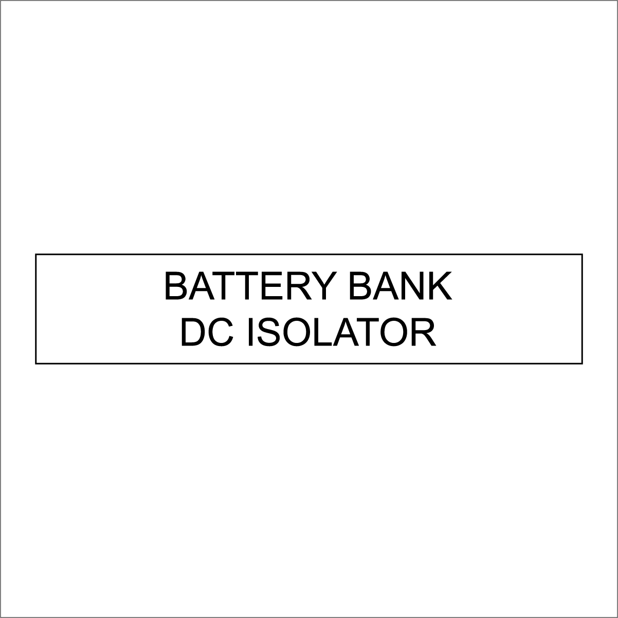 Battery Bank DC Isolator