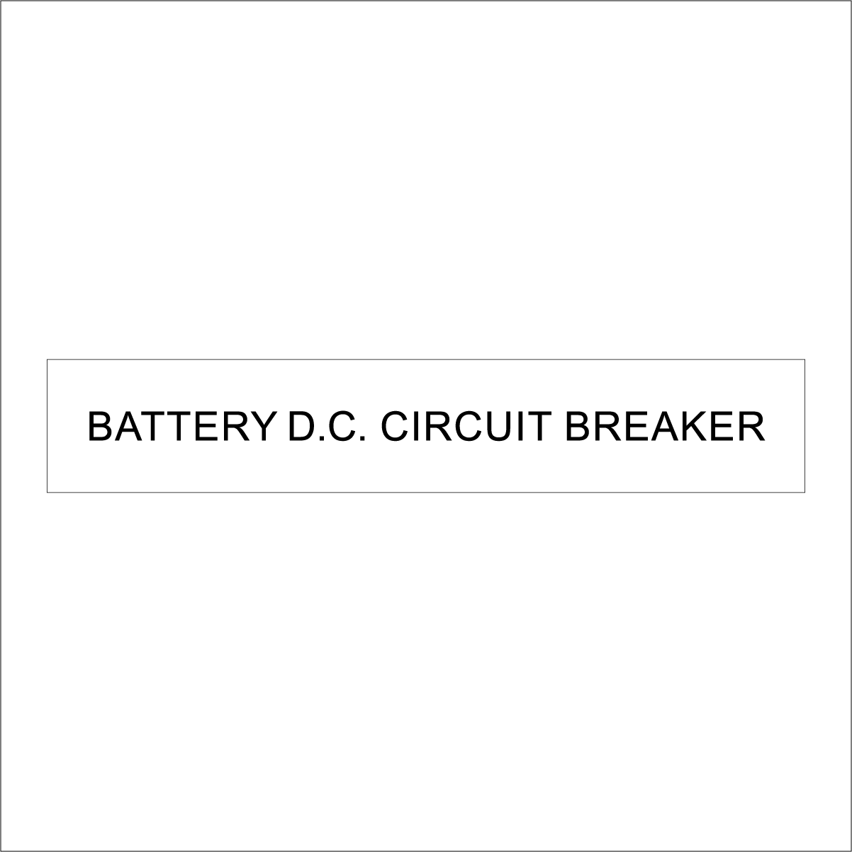 Battery DC Circuit Breaker