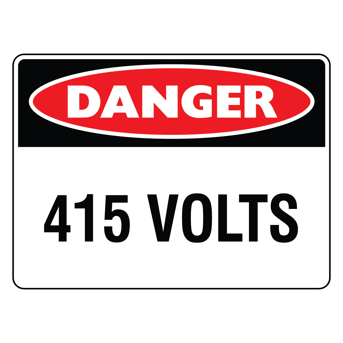 Danger - 415 Volts Label