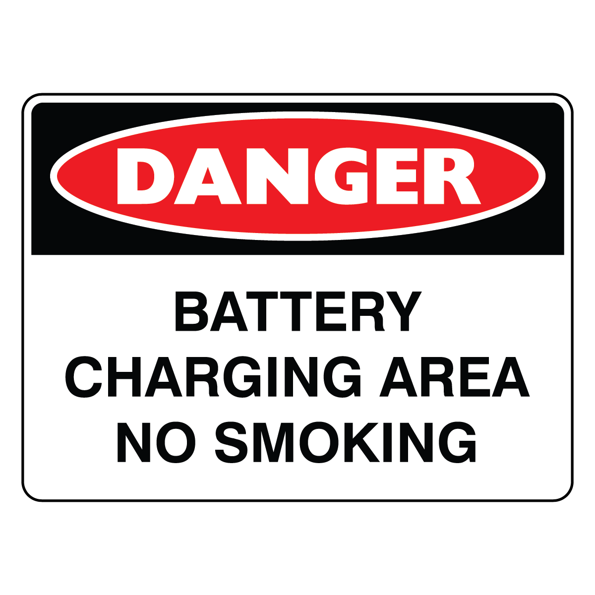 Danger - Battery Charging Sign