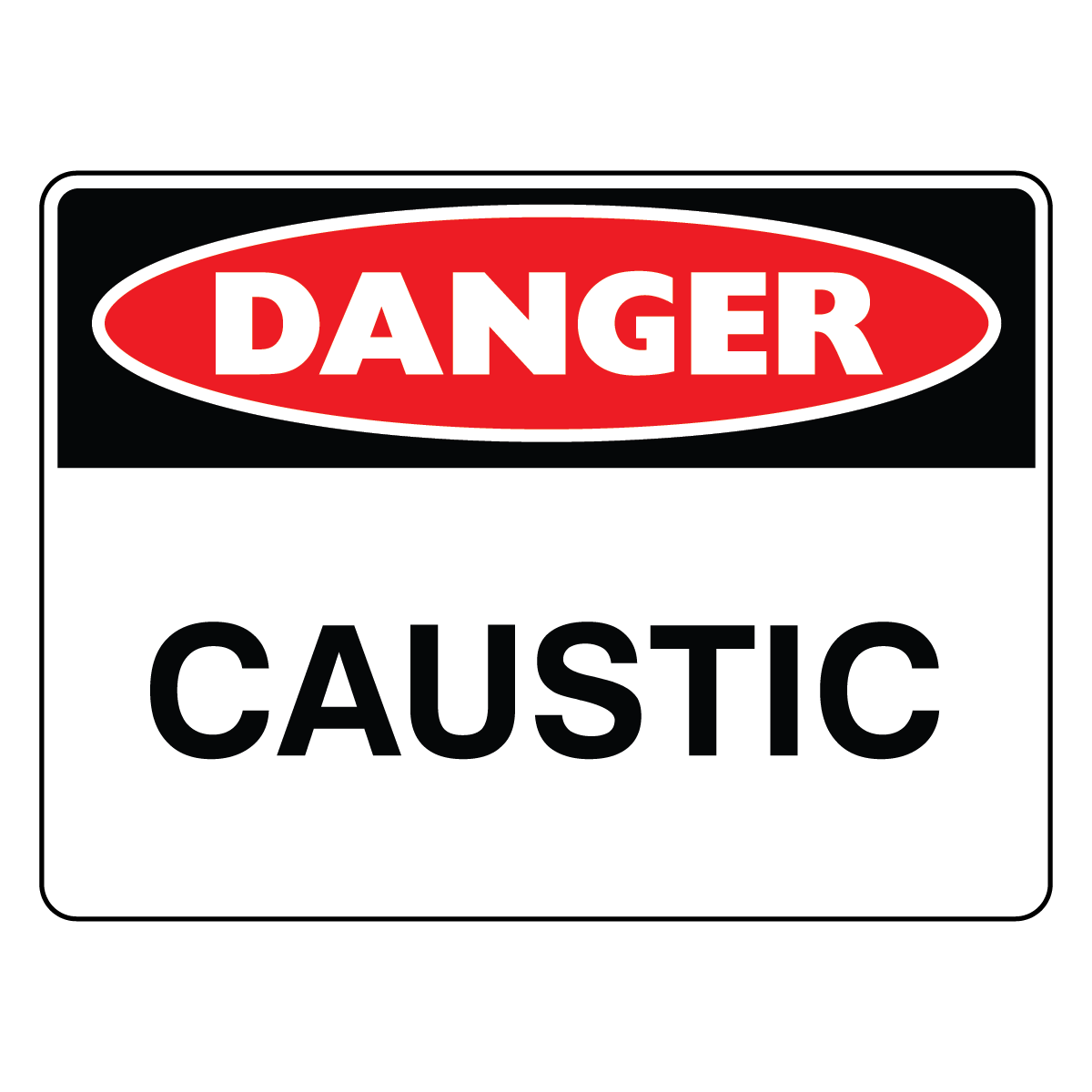 Danger - Caustic Sign