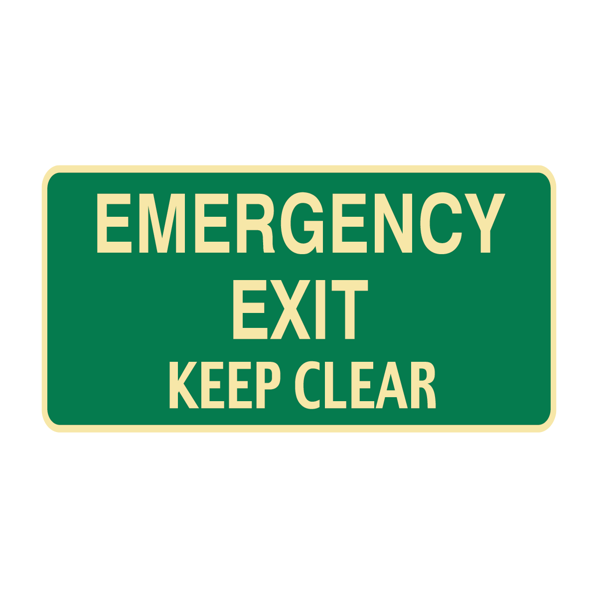 Exit & Evacuation - Emergency Exit Keep Clear Sign