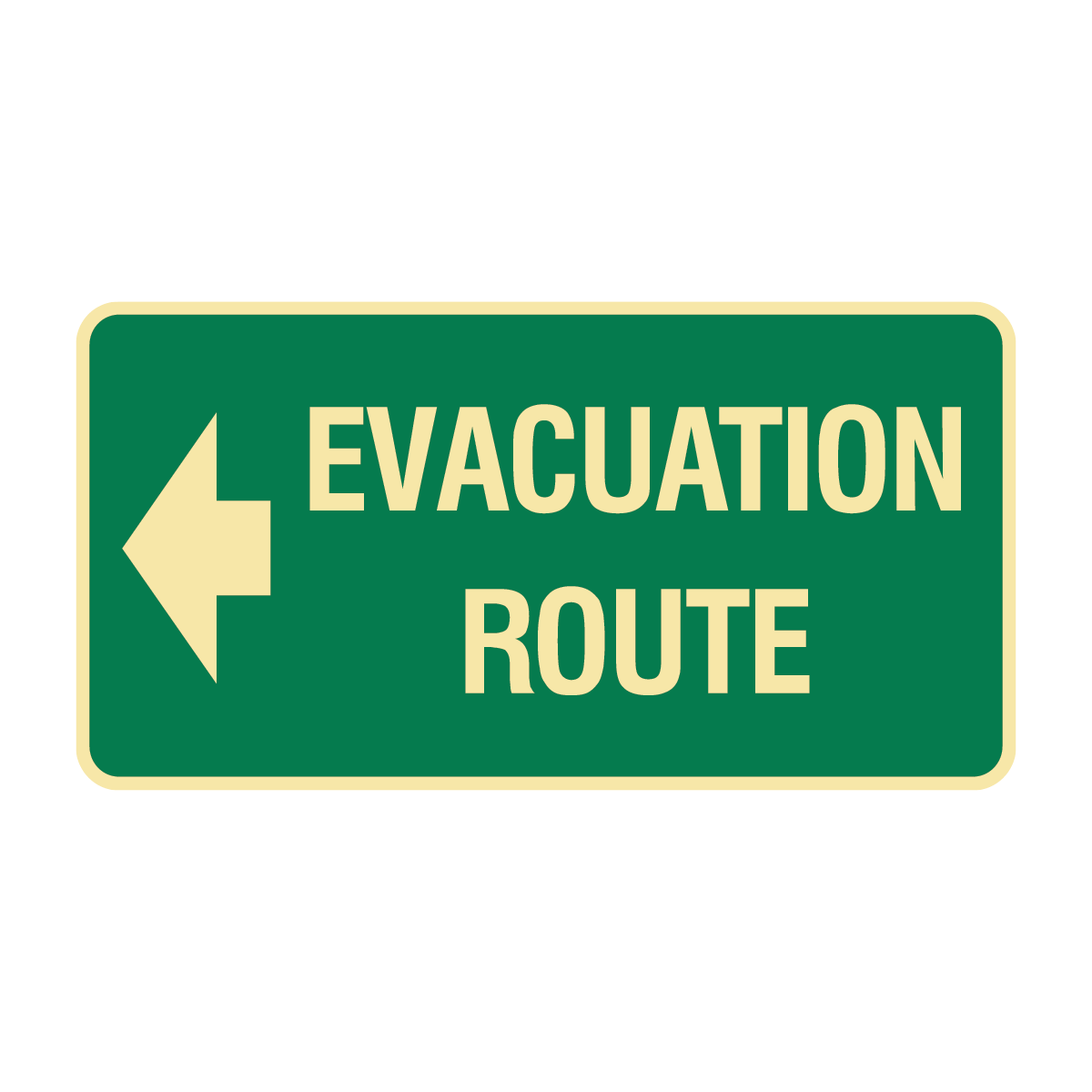 Exit & Evacuation - Evacuation Route Left Arrow Sign