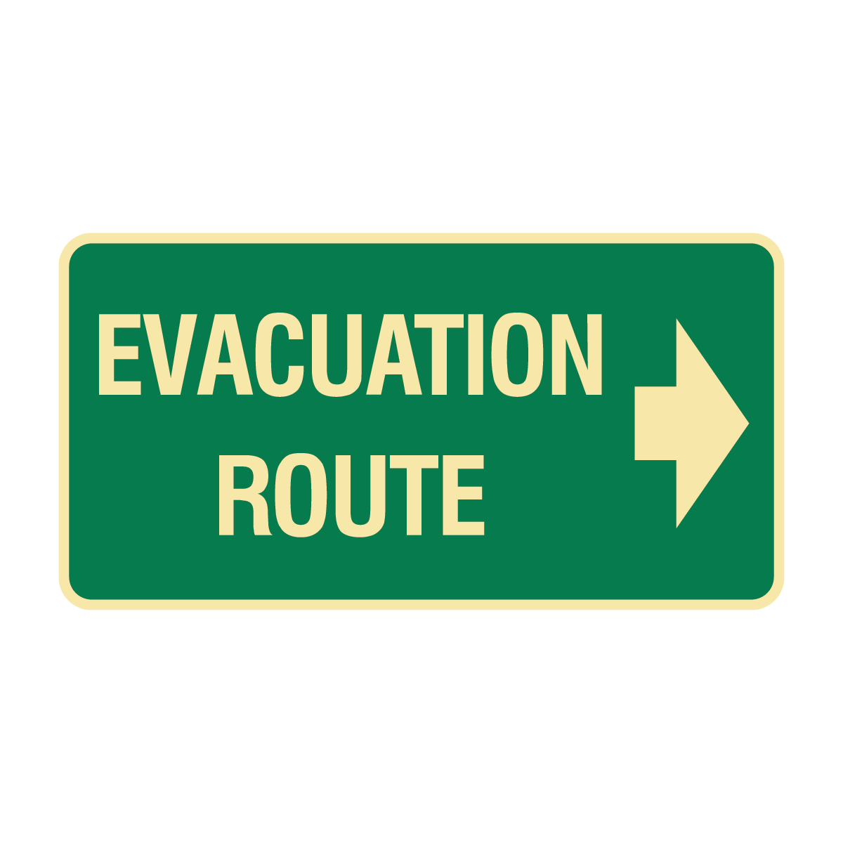 Exit & Evacuation - Evacuation Route Right Arrow Sign