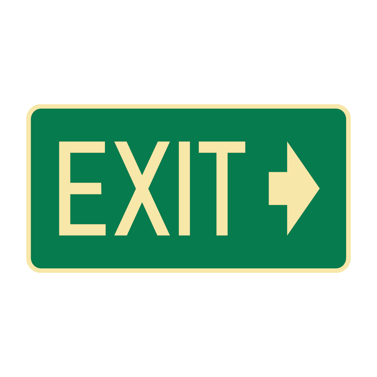 Exit & Evacuation - Exit Right Arrow Sign