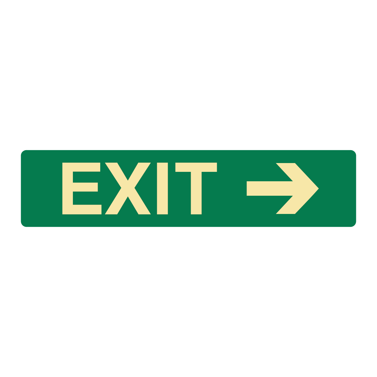 Exit & Evacuation - Exit Right Arrow narrow Sign