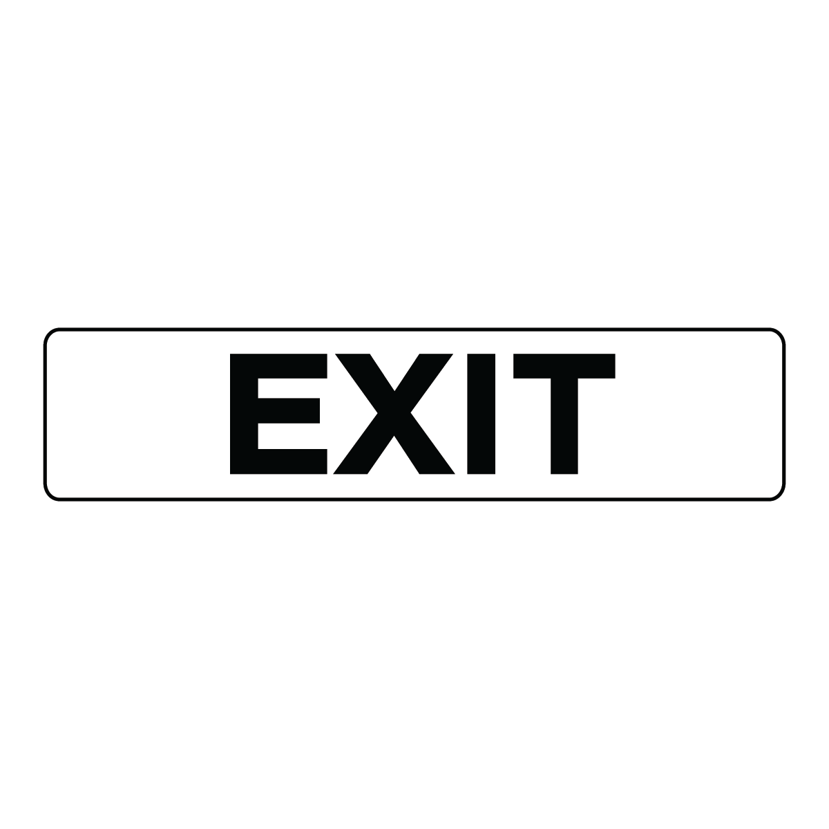 Exit & Evacuation - Exit White Sign