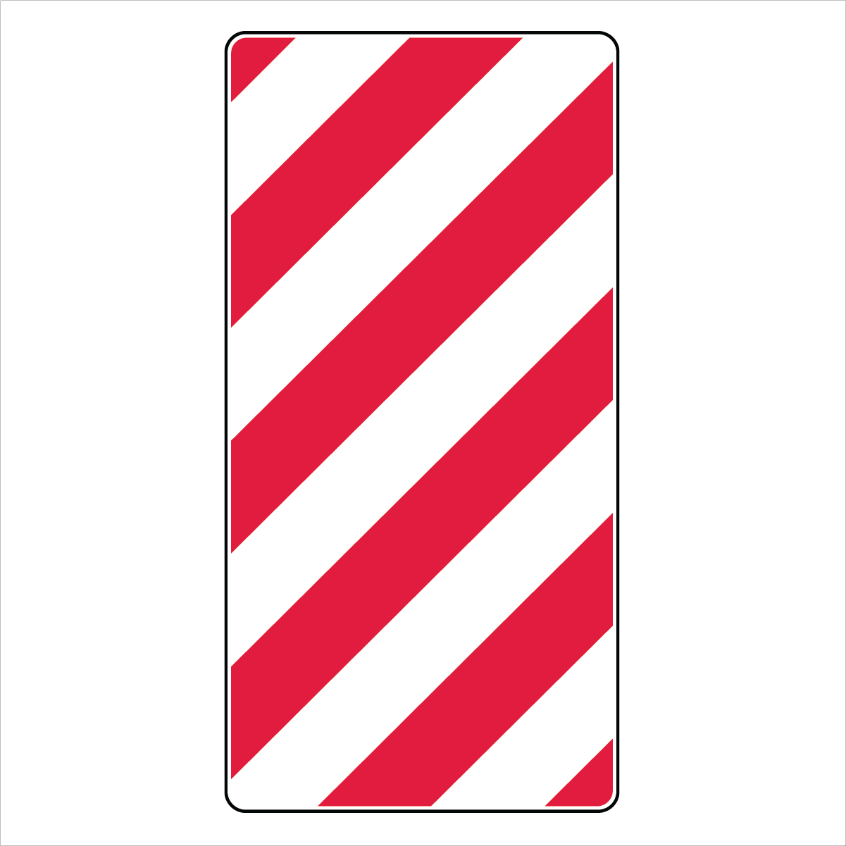 Fire Safety Equipment - Diagonal Stripes Sign