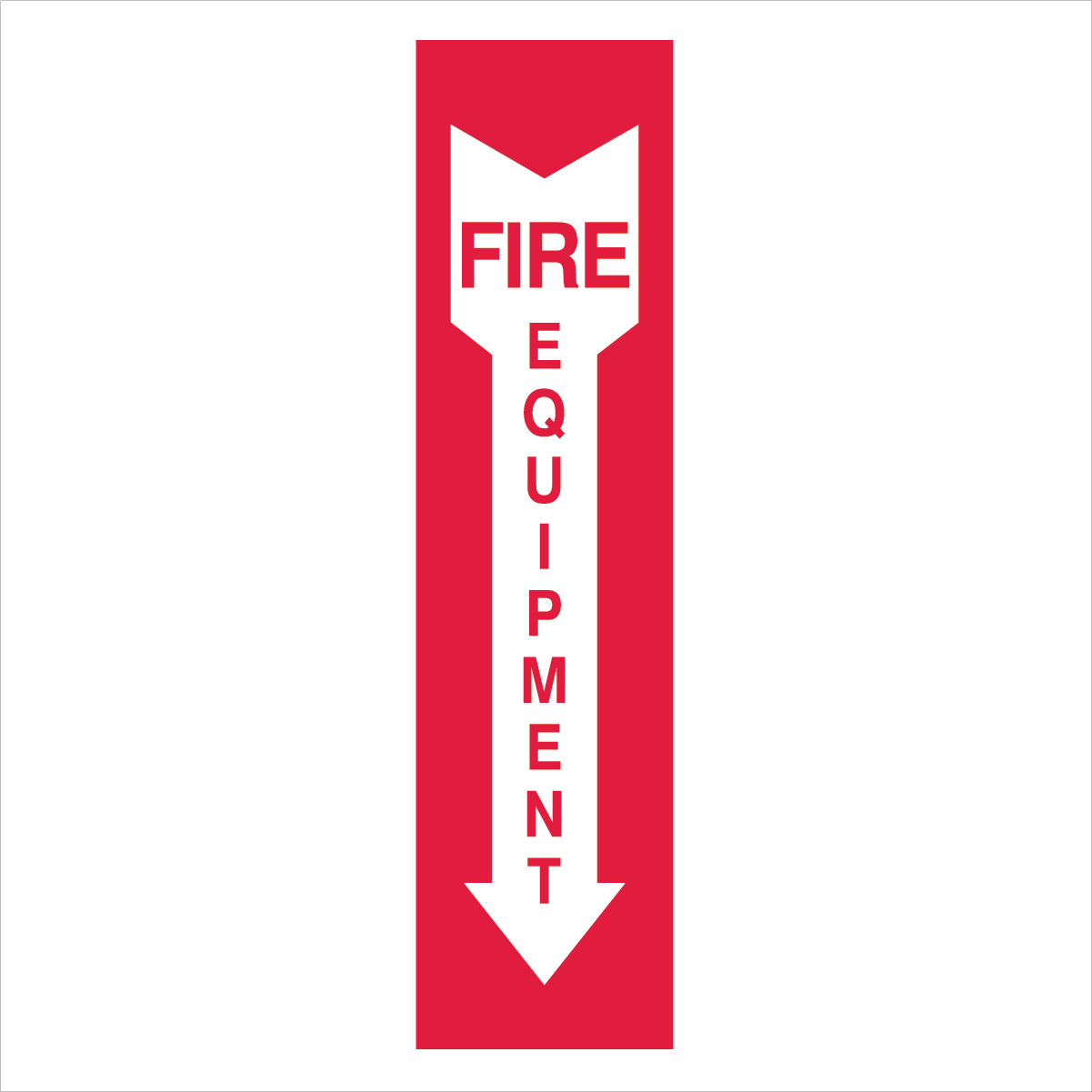 Fire Safety Equipment - Fire Equipment Arrow Sign