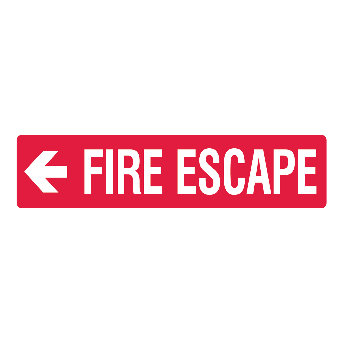 Fire Safety Equipment - Fire Escape Left Sign