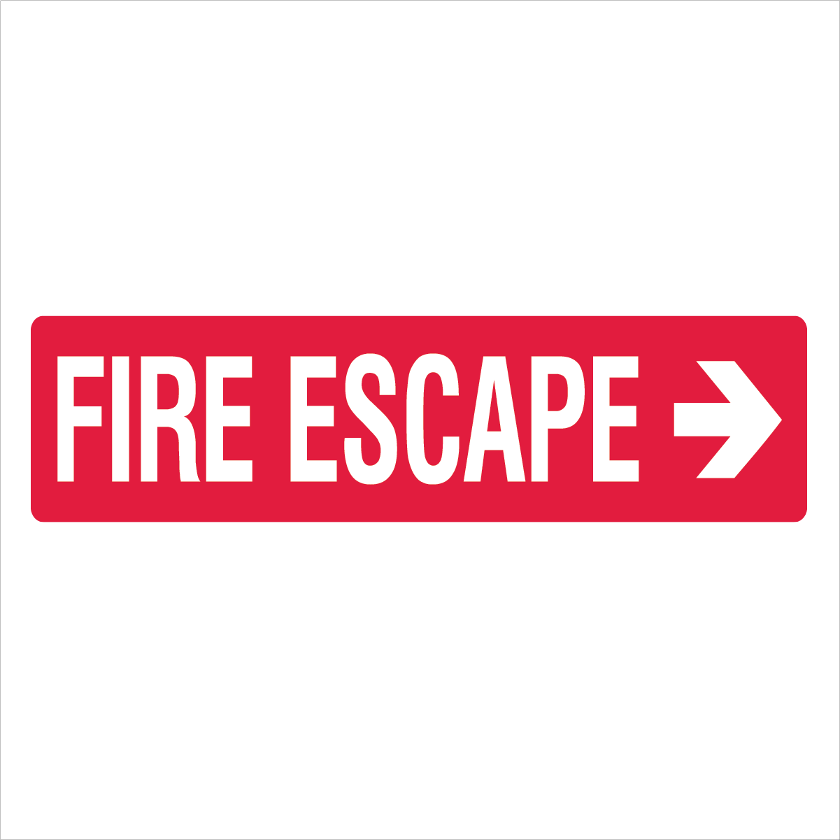 Fire Safety Equipment - Fire Escape Right Sign