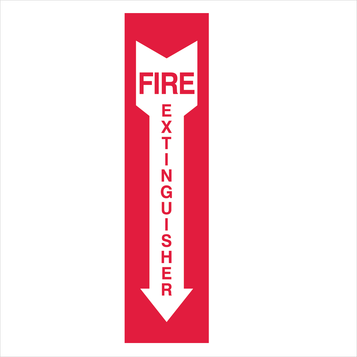 Fire Safety Equipment - Fire Extinguisher Arrow Sign