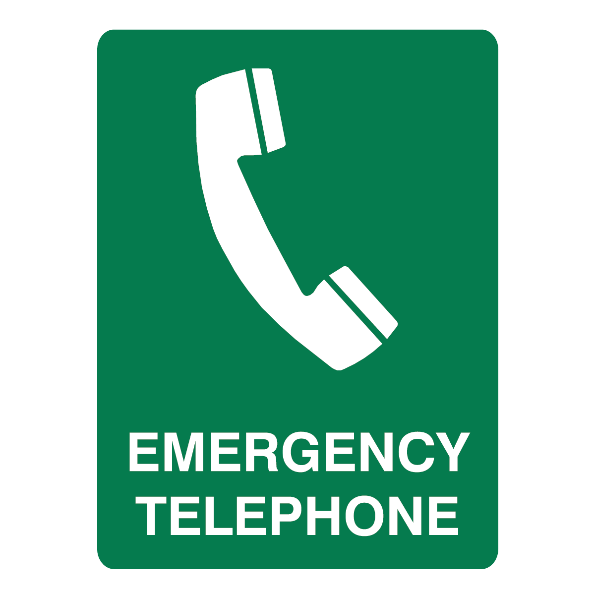 First Aid And Emergency - Emergency Telephone Sign