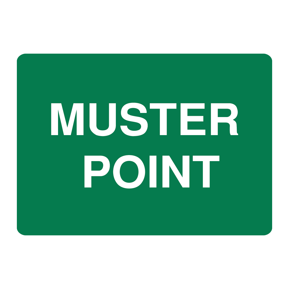 First Aid And Emergency - Muster Point Sign