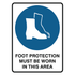 Mandatory - Foot Protection Area Sign