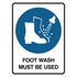 Mandatory - Foot Wash Sign