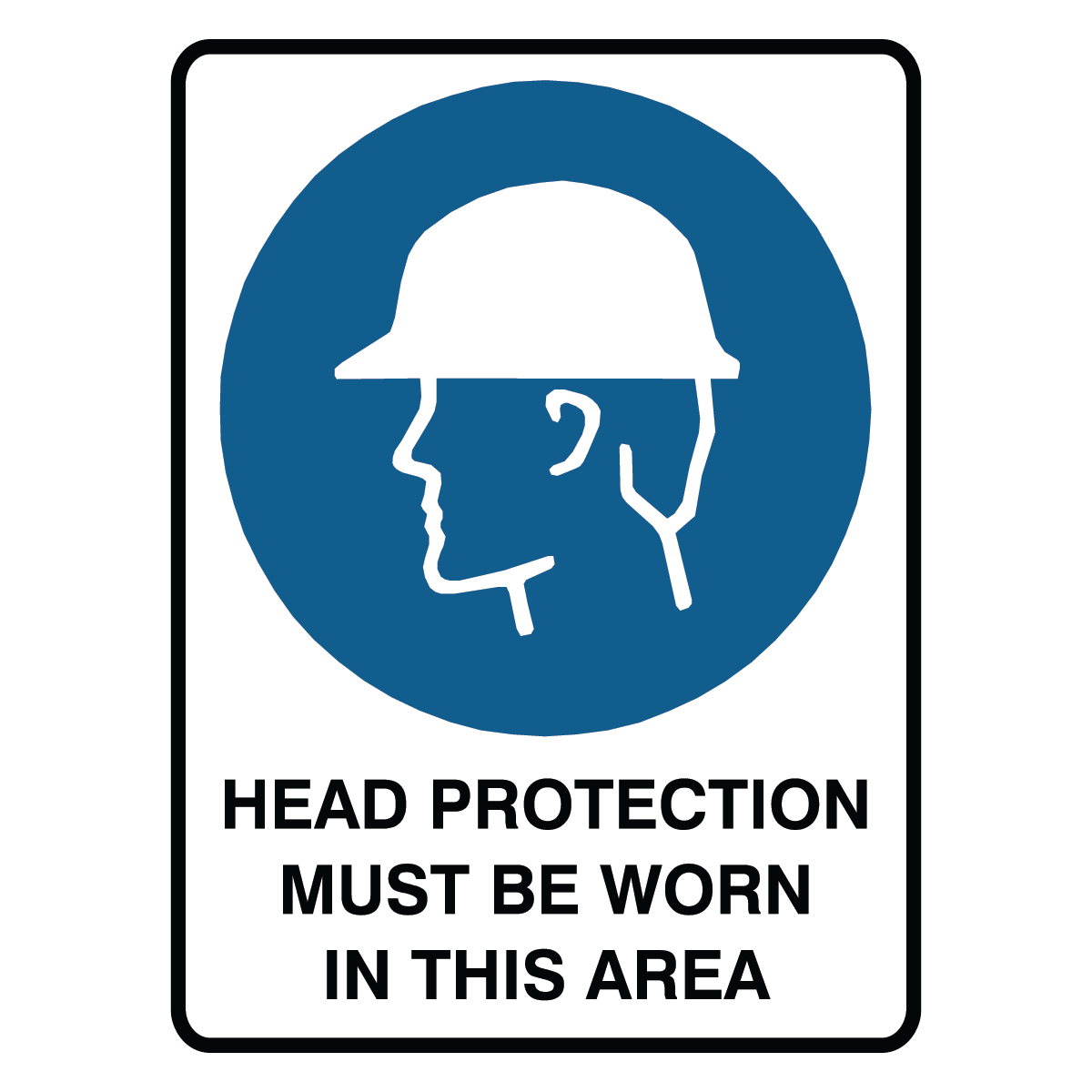 Mandatory - Head Protection Area Sign