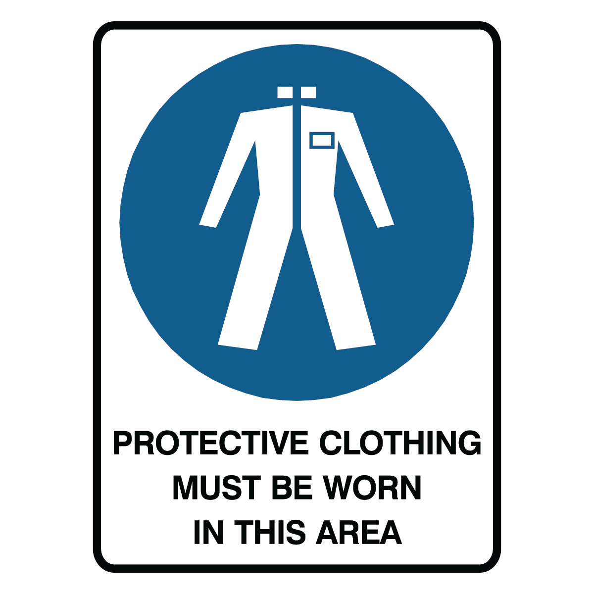 Mandatory - Protective Clothing Area Sign