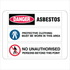 Multi Message - Asbestos Protective Clothing Sign