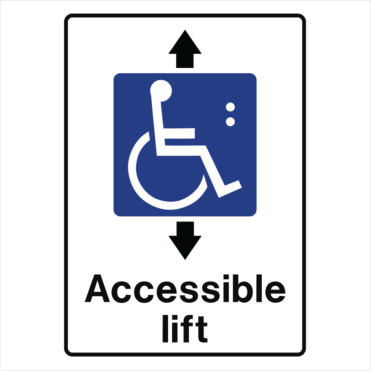 Public Area - Accessible Lift Sign