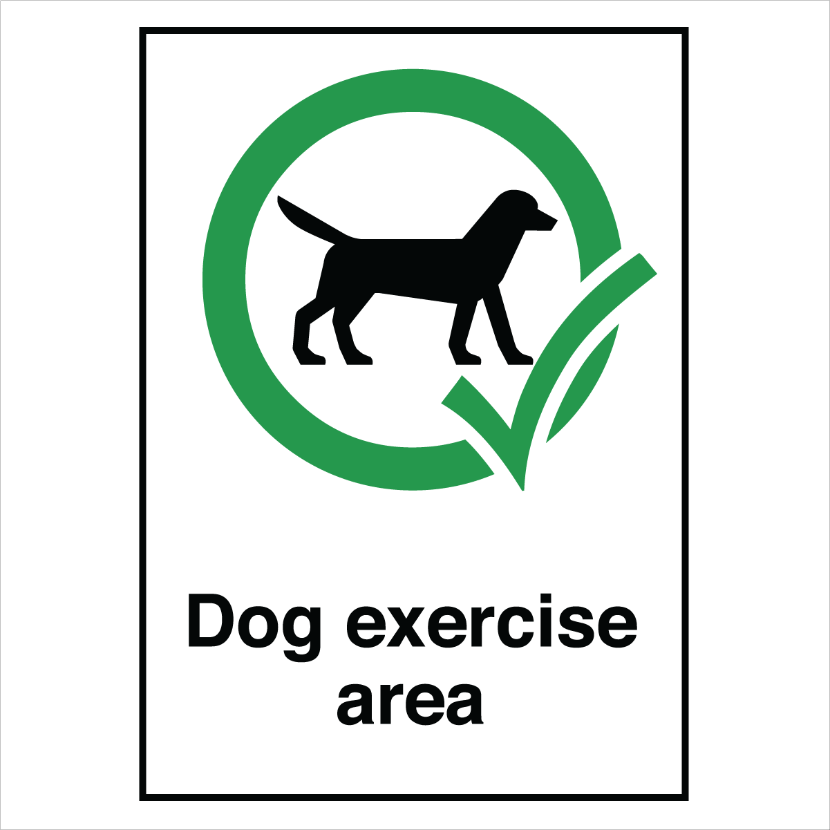 Public Area - Dog Exercise Area Sign