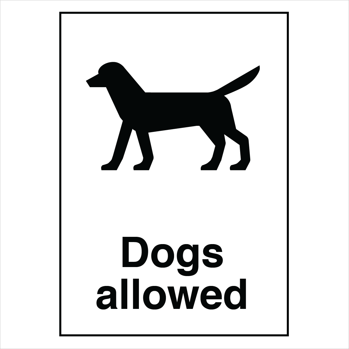 Public Area - Dogs Allowed Sign