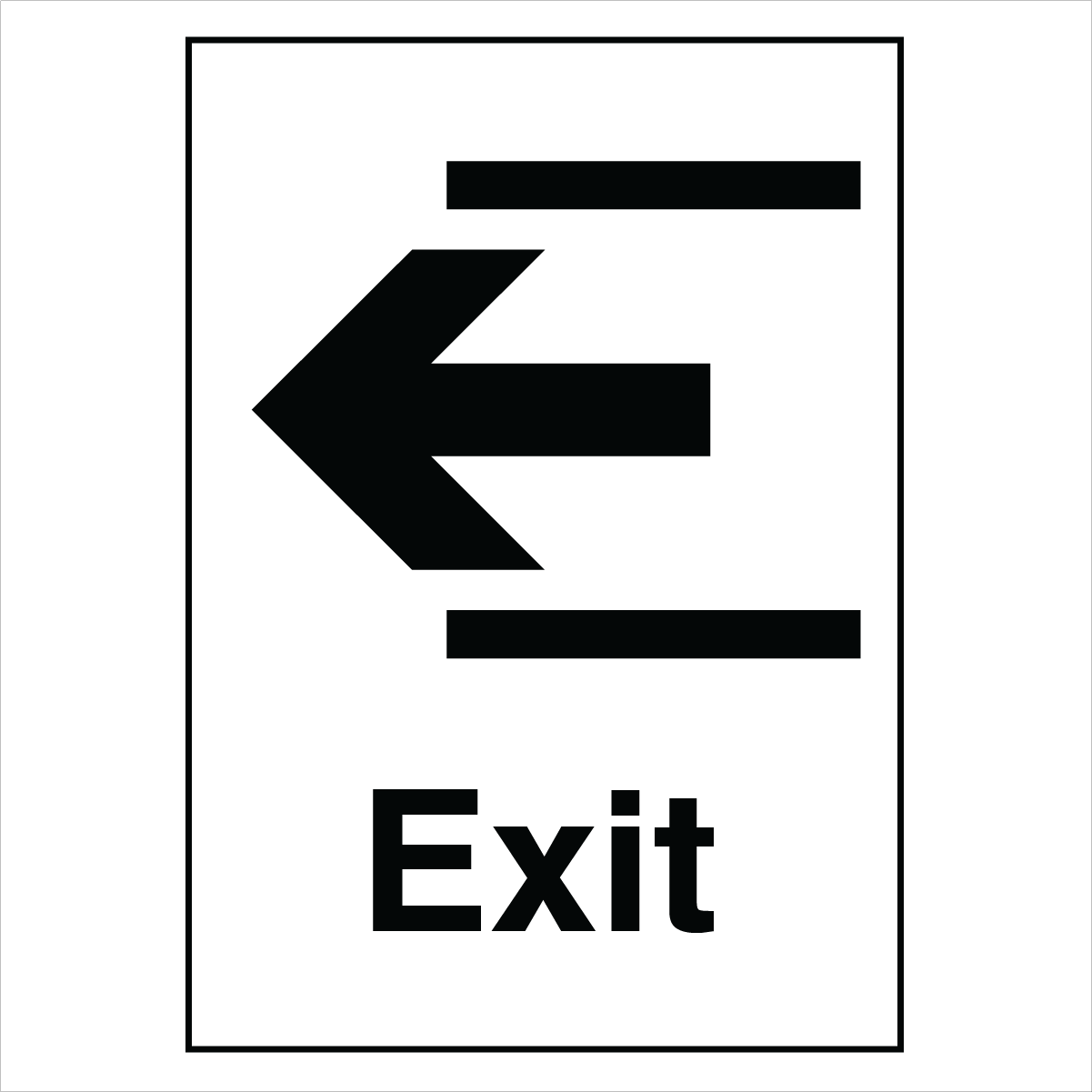 Public Area - Exit Right Arrow Sign