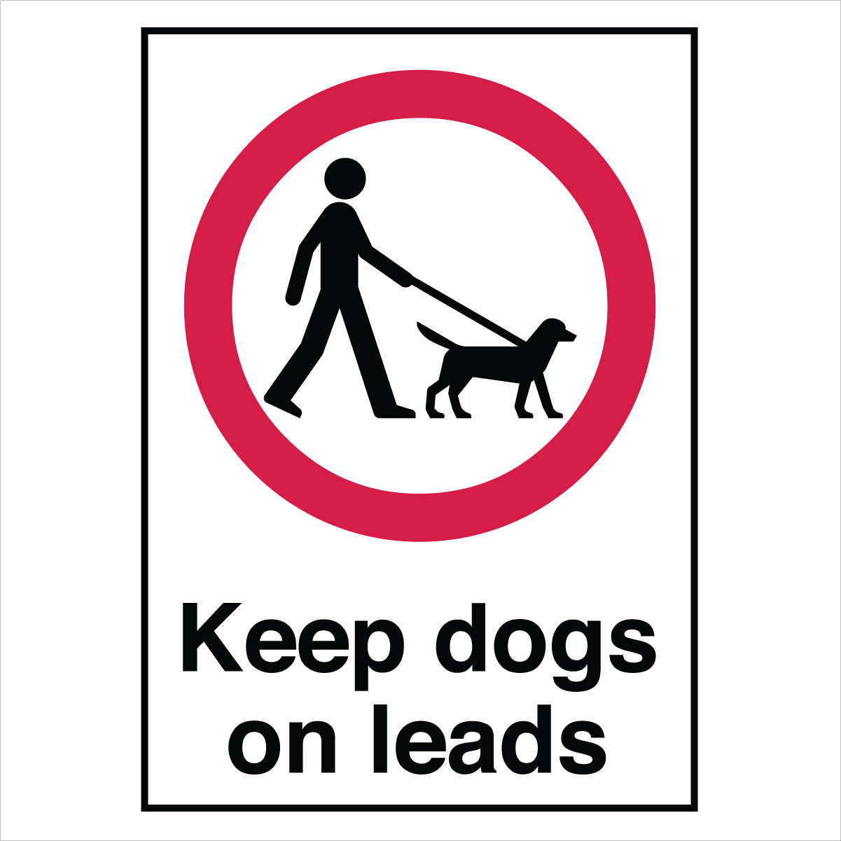 Public Area - Keep Dogs On Leads Sign