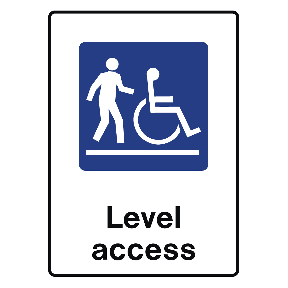 Public Area - Level Access Sign