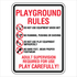 Public Area - Playground Rules Sign