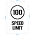 100kph Speed Limit Stencil