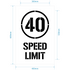 40kph Speed Limit Stencil