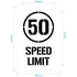 50kph Speed Limit Stencil