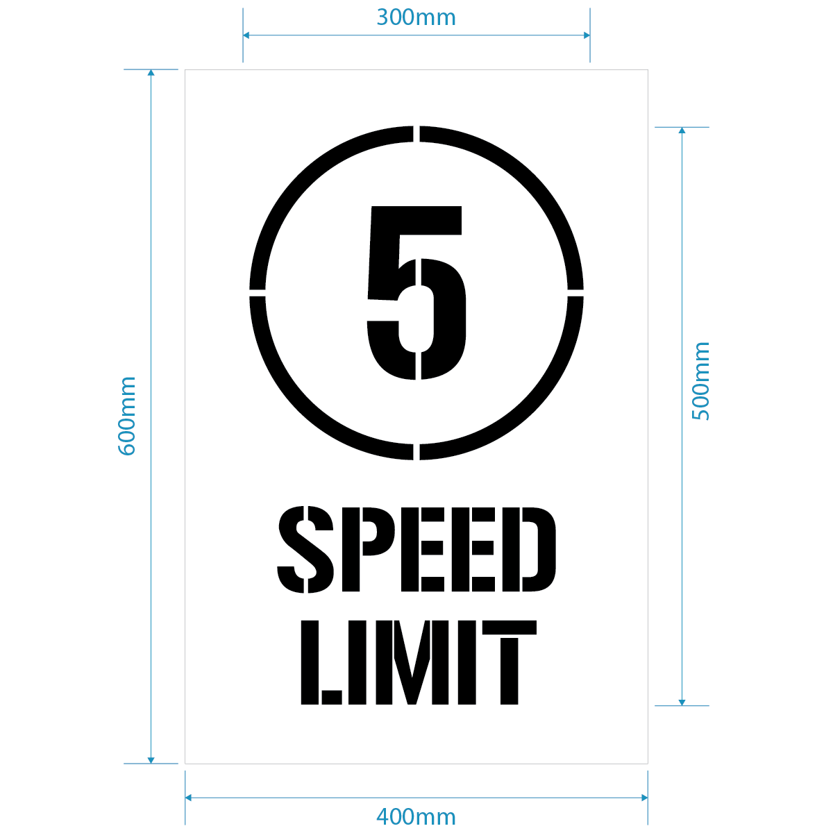 5kph Speed Limit Stencil