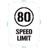 80kph Speed Limit Stencil