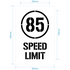 85kph Speed Limit Stencil