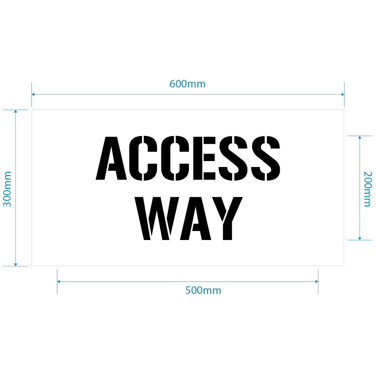 Access Way Stencil