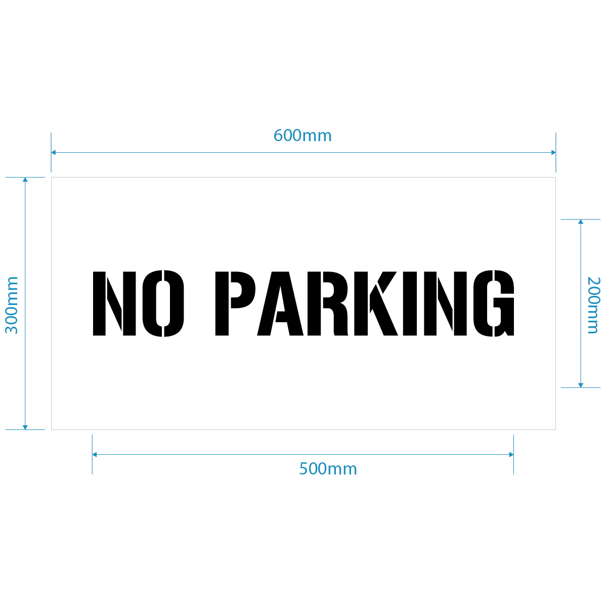 No Parking Stencil