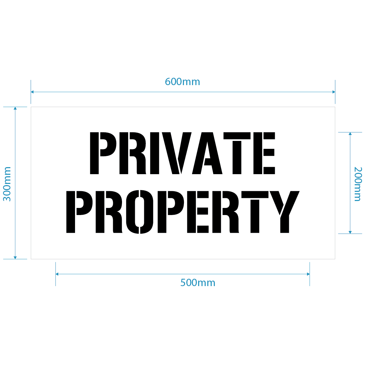 Private Property Stencil