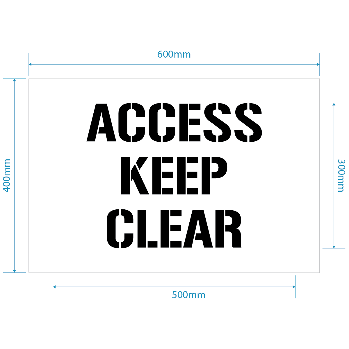 Access Keep Clear Stencil