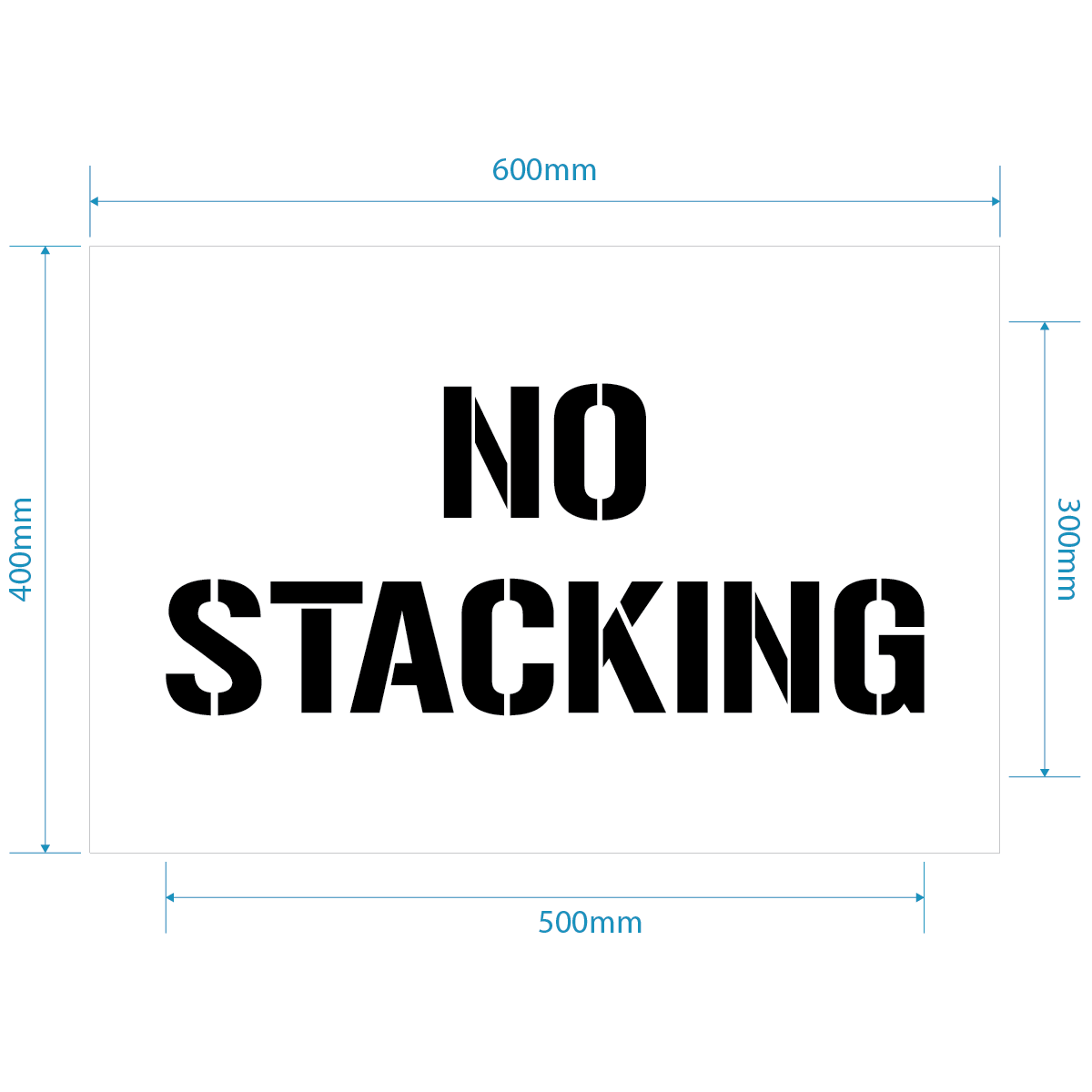 No Stacking Stencil