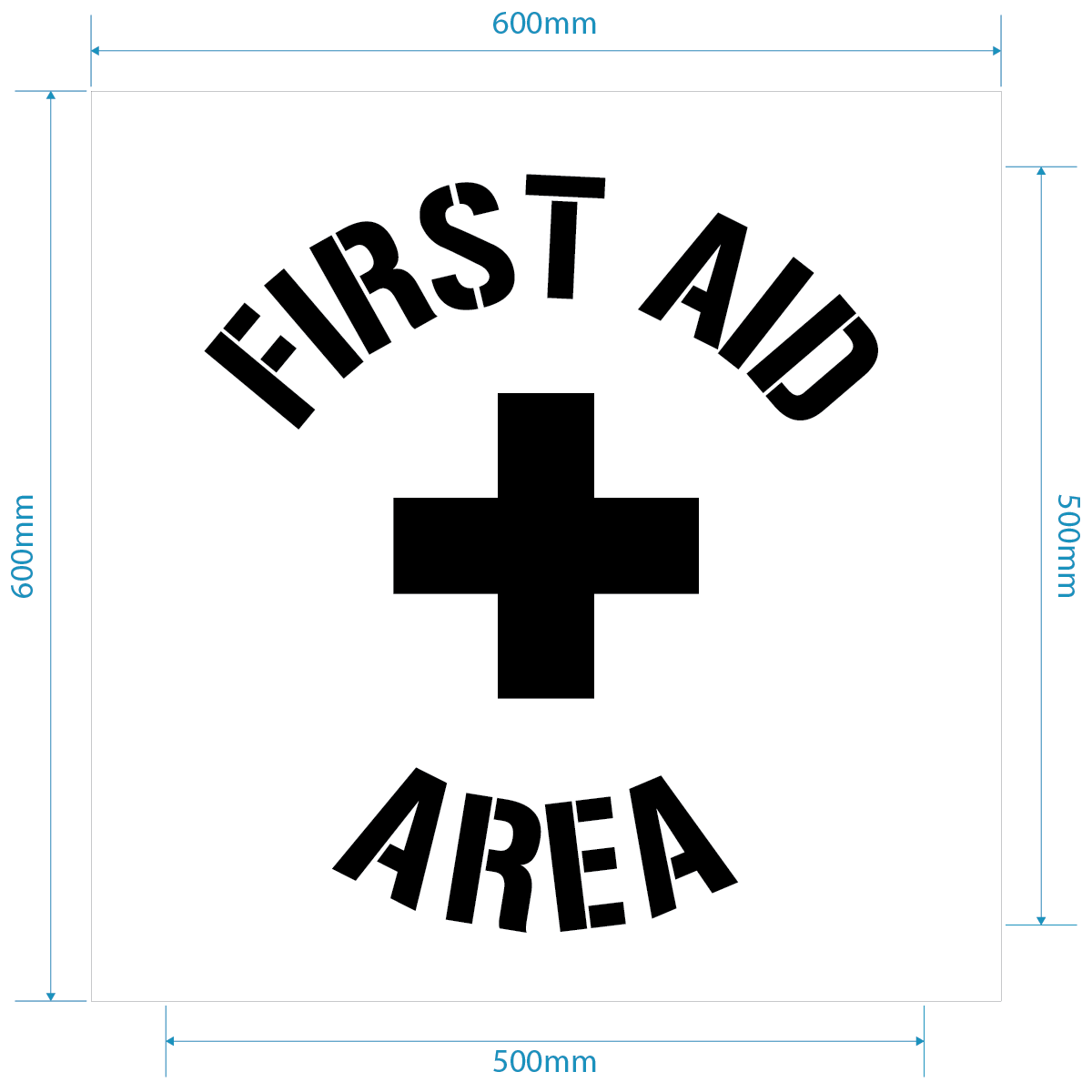 First Aid Area Stencil