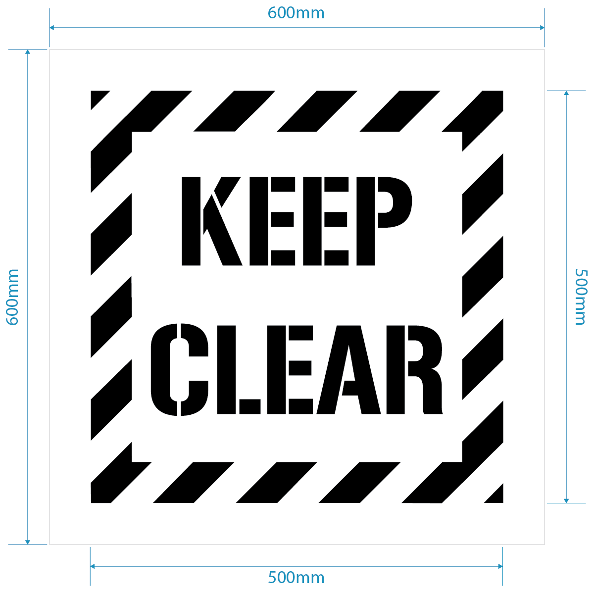 Keep Clear Stencil