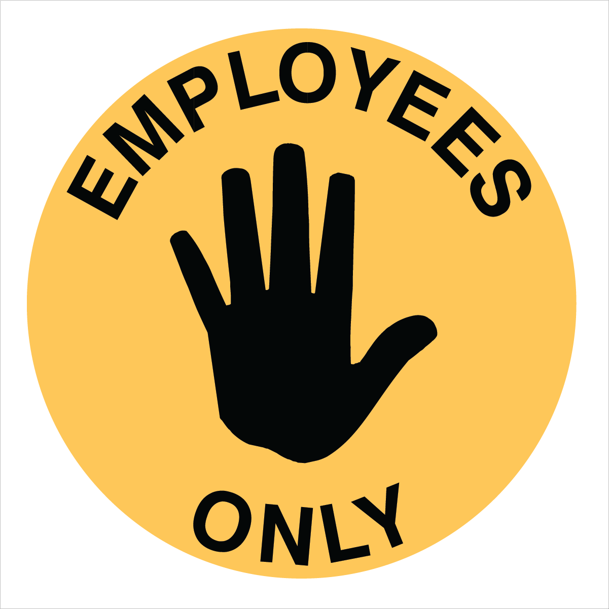 Warehouse And Floor  - Employees Only Stickers