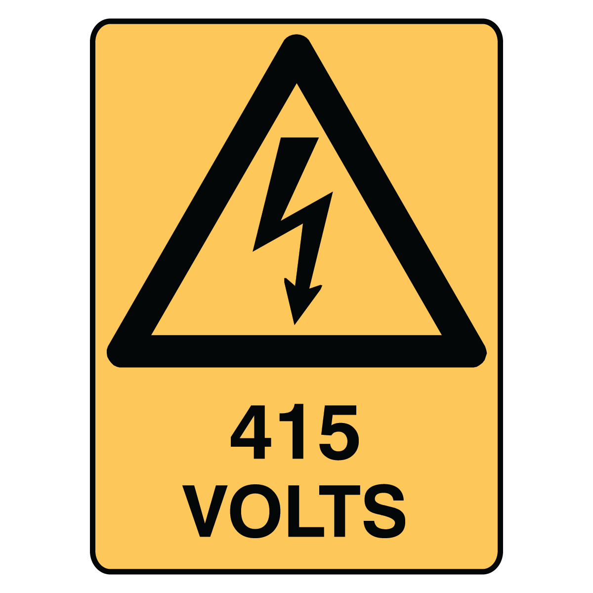 Warning - 415 Volts Sign