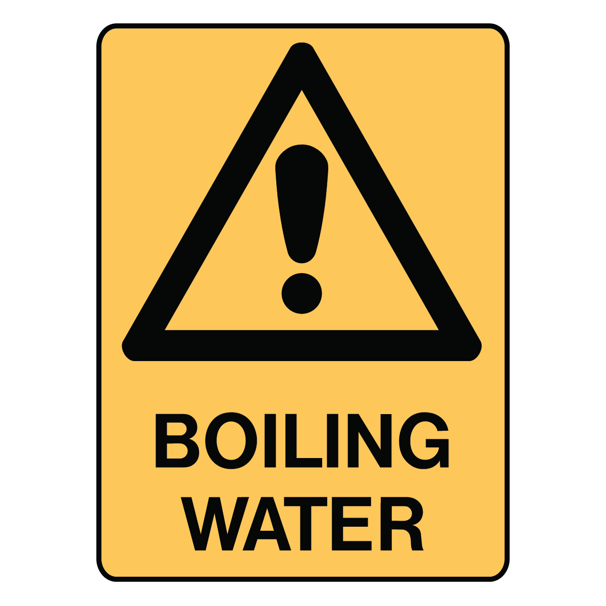 Warning - Boiling Water Sign