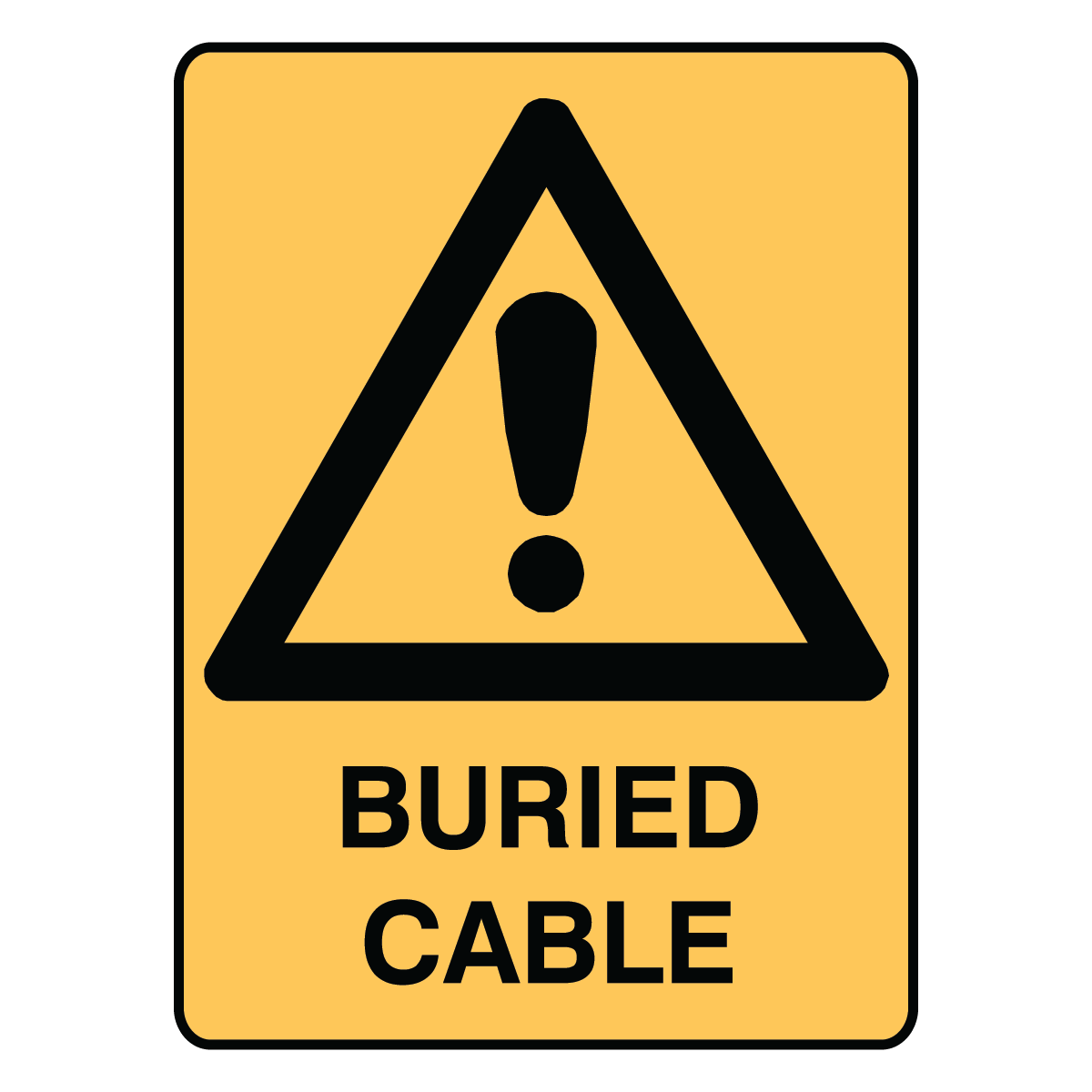 Warning - Buried Cable Sign